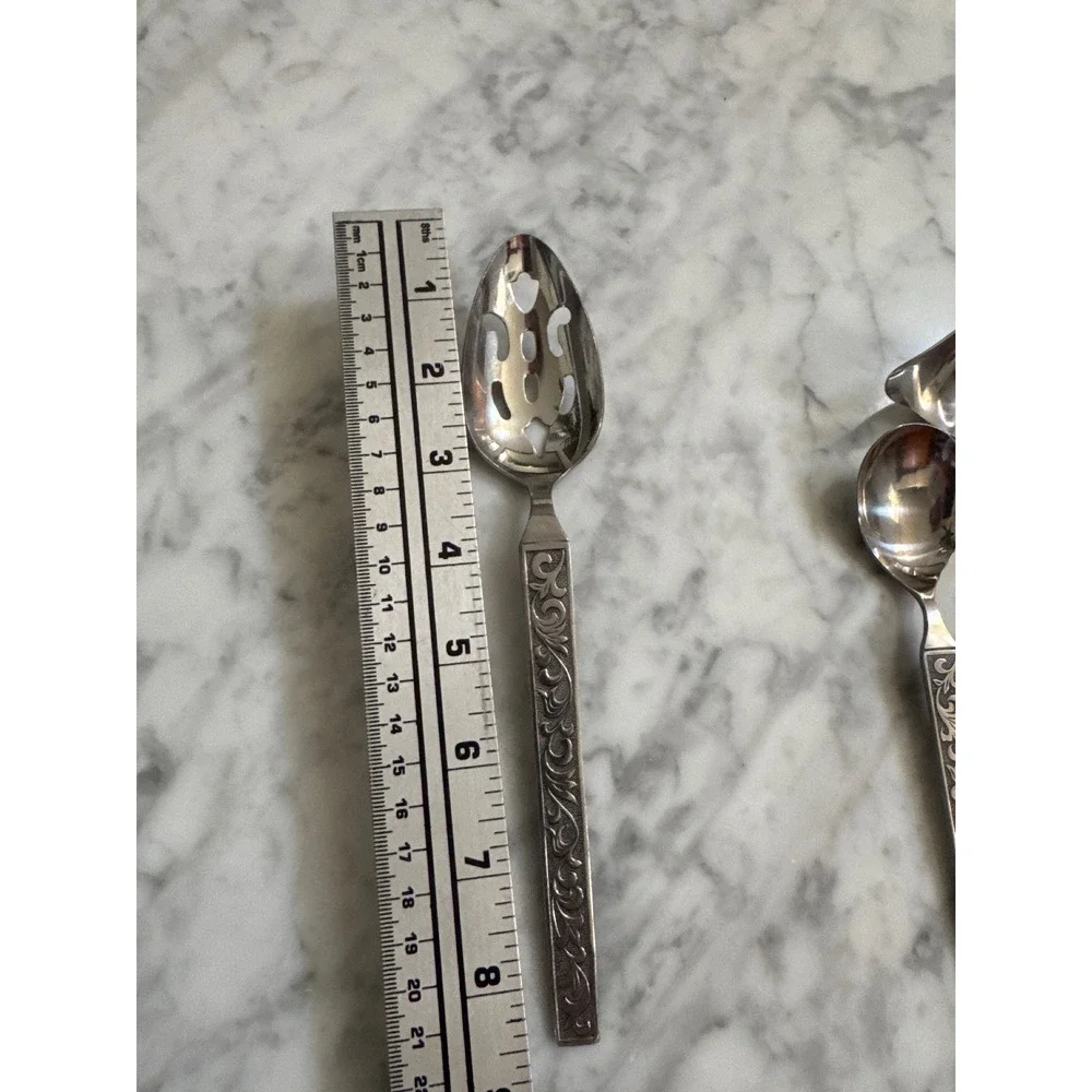 Riviera Monterey Stainless Serving Set Slotted Spoon Ladle Japan Vintage 3pc